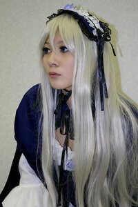 Rating: Safe Score: 0 Tags: 1girl bangs blonde_hair blue_eyes dress gothic_lolita lips lolita_fashion long_hair realistic ribbon solo suigintou upper_body User: admin