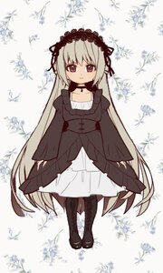 Rating: Safe Score: 0 Tags: 1girl black_dress black_footwear blush choker closed_mouth dress flower frills full_body hairband image long_hair long_sleeves looking_at_viewer pantyhose smile solo standing suigintou very_long_hair User: admin