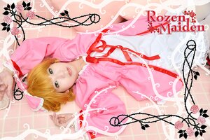 Rating: Safe Score: 0 Tags: 1girl blonde_hair bow dress flower frills green_eyes hair_bow hina_ichigo hinaichigo pink_dress pink_flower pink_rose pink_theme ribbon rose short_hair solo User: admin