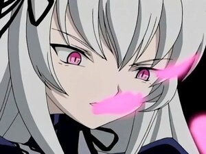 Rating: Safe Score: 0 Tags: 1girl auto_tagged close-up face hair_ribbon image looking_at_viewer pink_eyes ribbon simple_background solo suigintou User: admin