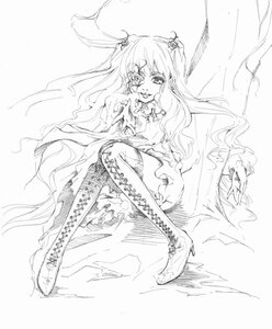 Rating: Safe Score: 0 Tags: 1girl boots cross-laced_footwear dress flower greyscale hair_ornament high_heel_boots high_heels image kirakishou lace-up_boots long_hair monochrome sitting solo thigh_boots thighhighs traditional_media two_side_up User: admin