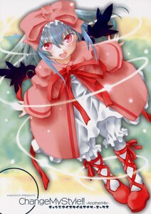 Rating: Safe Score: 0 Tags: 1girl blue_hair blush bow costume_switch dress frills from_above image long_hair long_sleeves looking_at_viewer open_mouth red_eyes red_ribbon ribbon solo User: admin