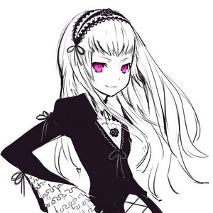 Rating: Safe Score: 0 Tags: 1girl bangs closed_mouth cross dress hairband image lolita_fashion lolita_hairband long_hair long_sleeves looking_at_viewer monochrome pink_eyes ribbon simple_background smile solo spot_color suigintou upper_body white_background User: admin