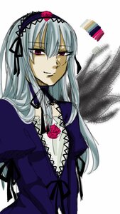 Rating: Safe Score: 0 Tags: 1girl black_wings cross-laced_clothes dress flower frills hairband image long_hair long_sleeves looking_at_viewer pink_eyes puffy_sleeves rose silver_hair smile solo suigintou upper_body wings User: admin