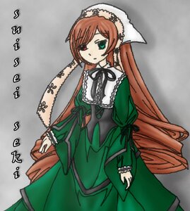 Rating: Safe Score: 0 Tags: 1girl bangs brown_hair corset dress frills green_dress green_eyes heterochromia image long_hair long_sleeves looking_at_viewer red_eyes simple_background solo standing suiseiseki very_long_hair User: admin