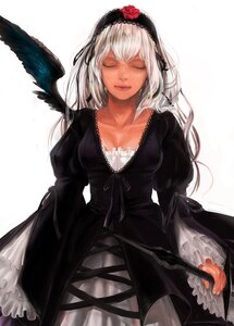 Rating: Safe Score: 0 Tags: 1girl 8981 bad_id bad_pixiv_id black_dress black_wings breasts cleavage closed_eyes closed_mouth dress feathers flower frills gothic_lolita hairband highres image lolita_fashion lolita_hairband long_hair long_sleeves medium_breasts rose rozen_maiden silver_hair solo suigintou sword weapon white_background wings User: admin