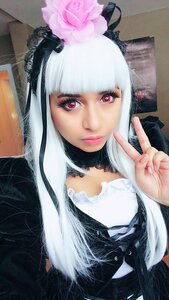 Rating: Safe Score: 0 Tags: 1girl bangs blunt_bangs closed_mouth dress flower gothic_lolita hair_flower hair_ornament lace lips lolita_fashion long_hair looking_at_viewer nail_polish pink_eyes solo suigintou upper_body v white_hair User: admin