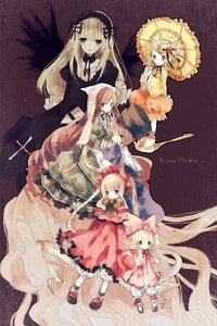 Rating: Safe Score: 0 Tags: 1girl blonde_hair bonnet bow dress flower hina_ichigo image long_hair multiple parasol pink_bow shinku suigintou suiseiseki tagme umbrella very_long_hair wings User: admin