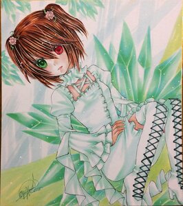 Rating: Safe Score: 0 Tags: 1girl boots brown_hair costume_switch cross-laced_footwear dress flower frills hair_flower hair_ornament heterochromia image long_sleeves marker_(medium) red_eyes rose short_hair signature sitting solo thighhighs traditional_media User: admin