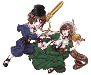 Rating: Safe Score: 0 Tags: :d brown_hair dress frills green_dress green_eyes hat heterochromia image long_hair long_sleeves multiple_girls open_mouth pair red_eyes scissors short_hair siblings sisters smile souseiseki suiseiseki top_hat twins very_long_hair watering_can white_background User: admin