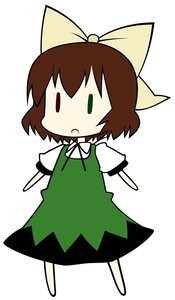 Rating: Safe Score: 0 Tags: 1girl :< barefoot bow brown_hair chibi dress full_body hair_bow image ribbon short_hair simple_background solo standing suiseiseki white_background yellow_bow |_| User: admin