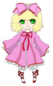 Rating: Safe Score: 0 Tags: 1girl bangs blonde_hair blunt_bangs bow chibi cross-laced_footwear dress frills full_body green_eyes hair_bow hina_ichigo hinaichigo image long_sleeves looking_at_viewer pink_bow pink_dress ribbon shoes short_hair simple_background smile solo standing white_background white_legwear User: admin