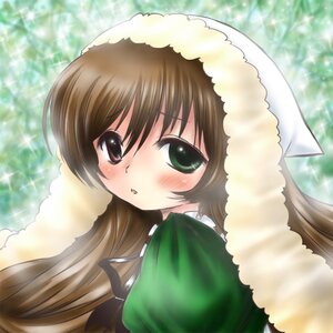 Rating: Safe Score: 0 Tags: 1girl :o blush brown_hair day dress frills green_dress green_eyes hat image long_hair long_sleeves looking_at_viewer outdoors solo sparkle suiseiseki upper_body User: admin