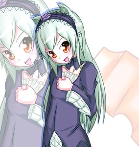 Rating: Safe Score: 0 Tags: 1girl :d dress frills hairband image long_hair long_sleeves looking_at_viewer open_mouth smile solo suigintou zoom_layer User: admin