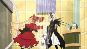 Rating: Safe Score: 0 Tags: blonde_hair curtains dress image indoors long_hair pair shinku standing suigintou twintails very_long_hair window wings User: admin