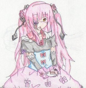 Rating: Safe Score: 0 Tags: 1girl blood bow dress elbow_gloves flower hair_flower hair_ornament hair_ribbon image kirakishou lolita_fashion long_hair pink_hair ribbon solo traditional_media watercolor_(medium) User: admin