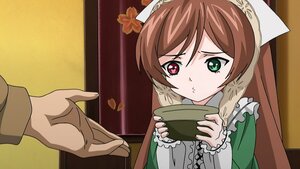 Rating: Safe Score: 0 Tags: 1girl brown_hair cup dress frown green_eyes heterochromia image long_hair pov red_eyes solo solo_focus suiseiseki User: admin