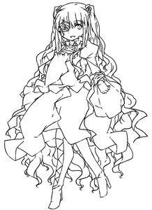 Rating: Safe Score: 0 Tags: 1girl boots dress full_body greyscale hair_ornament image kirakishou long_hair long_sleeves looking_at_viewer monochrome open_mouth sleeves_past_wrists solo very_long_hair wavy_hair User: admin