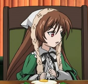 Rating: Safe Score: 0 Tags: 1girl blush brown_hair dress food head_scarf image long_hair long_sleeves solo suiseiseki table User: admin