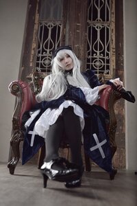 Rating: Safe Score: 0 Tags: 1girl black_legwear chair dress frills long_hair pantyhose sitting solo suigintou white_hair User: admin