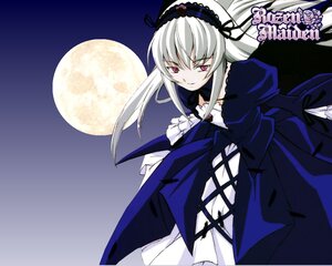 Rating: Safe Score: 0 Tags: 1girl black_wings dress frills full_moon hairband image juliet_sleeves lolita_hairband long_hair long_sleeves looking_at_viewer moon night pink_eyes rose silver_hair solo suigintou wings User: admin