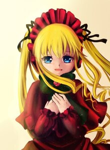 Rating: Safe Score: 0 Tags: 1girl :d blonde_hair blue_eyes bonnet bow capelet dress drill_hair green_bow image long_hair long_sleeves looking_at_viewer open_mouth red_capelet red_dress shinku sidelocks simple_background solo twin_drills twintails yellow_background User: admin