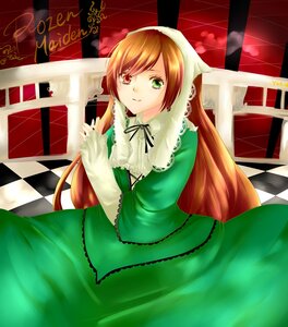 Rating: Safe Score: 0 Tags: 1girl argyle argyle_background brown_hair checkered checkered_background checkered_floor chess_piece dress green_dress green_eyes heterochromia image long_hair long_sleeves looking_at_viewer perspective red_eyes ribbon solo suiseiseki tile_floor tiles very_long_hair User: admin