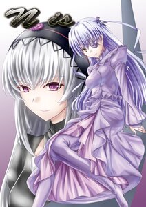 Rating: Safe Score: 0 Tags: 1girl barasuishou dress eyepatch image long_hair long_sleeves looking_at_viewer pair ribbon silver_hair smile suigintou yellow_eyes User: admin