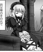 Rating: Safe Score: 0 Tags: 1girl closed_eyes dress greyscale image long_hair long_sleeves monochrome ribbon solo suigintou User: admin