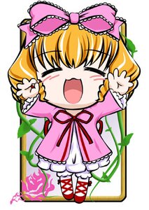Rating: Safe Score: 0 Tags: 1girl :d >_< blonde_hair bloomers blush_stickers bow chibi closed_eyes dress frills hair_bow hina_ichigo hinaichigo image long_sleeves open_mouth outstretched_arms pink_bow ribbon short_hair smile solo standing underwear User: admin