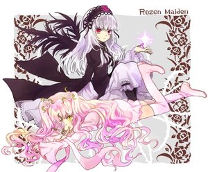 Rating: Safe Score: 0 Tags: 2girls bloomers boots dress flower frills hairband high_heel_boots image kirakishou long_hair long_sleeves multiple_girls pair pink_hair pink_legwear red_eyes rose silver_hair suigintou thigh_boots thighhighs very_long_hair wings yellow_eyes User: admin