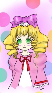 Rating: Safe Score: 0 Tags: 1girl blonde_hair bow dress drill_hair green_eyes hair_bow hina_ichigo hinaichigo image long_sleeves looking_at_viewer pink_bow pink_dress puffy_sleeves short_hair solo upper_body User: admin