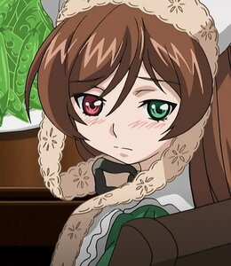 Rating: Safe Score: 0 Tags: 1girl blush braid brown_hair closed_mouth gloves green_eyes image long_hair looking_at_viewer red_eyes solo suiseiseki User: admin