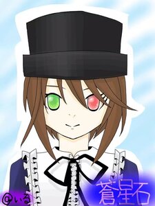 Rating: Safe Score: 0 Tags: 1girl black_headwear black_ribbon blue_dress brown_hair closed_mouth frills green_eyes hat heterochromia image long_sleeves looking_at_viewer red_eyes ribbon short_hair solo souseiseki top_hat upper_body User: admin