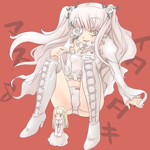 Rating: Questionable Score: 0 Tags: 2girls blonde_hair boots cross-laced_footwear dress flower hair_flower hair_ornament image kirakishou knee_boots long_hair multiple_girls navel odille_fosset rose solo thigh_boots thighhighs twintails underwear white_flower white_rose User: admin