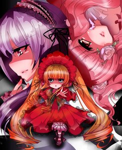 Rating: Safe Score: 0 Tags: 3girls 4girls blonde_hair blue_eyes blush bow dress flower frills hairband image long_hair looking_at_viewer multiple multiple_girls pink_eyes pink_hair red_dress rose shinku silver_hair suigintou tagme twintails very_long_hair User: admin