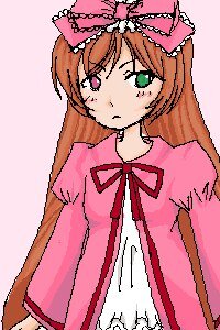 Rating: Safe Score: 0 Tags: 1girl blush bow brown_hair costume_switch dress frills green_eyes hair_bow heterochromia hina_ichigo image long_hair long_sleeves looking_at_viewer pink_background pink_bow pink_dress pink_theme ribbon simple_background solo standing User: admin