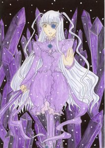 Rating: Safe Score: 0 Tags: 1girl barasuishou blue_eyes crystal dress frilled_sleeves frills heterochromia image light_particles long_hair long_sleeves looking_at_viewer purple_dress ribbon solo standing thighhighs traditional_media very_long_hair User: admin