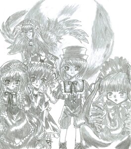 Rating: Safe Score: 0 Tags: 6+girls dress drill_hair frills hat hina_ichigo image kanaria long_hair long_sleeves looking_at_viewer monochrome multiple multiple_girls shinku short_hair siblings sisters souseiseki standing suigintou suiseiseki tagme top_hat twins twintails very_long_hair wings User: admin