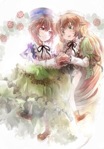 Rating: Safe Score: 0 Tags: 2girls androgynous boots brown_hair commentary_request dress frills gathers green_dress green_eyes hat headdress heterochromia highres holding_hands image interlocked_fingers long_hair long_sleeves multiple_girls necktie open_mouth pair red_eyes ribbon rozen_maiden short_hair siblings sisters sitting sitting_on_lap sitting_on_person smile souseiseki suiseiseki tears twins ultimate_asuka very_long_hair User: admin