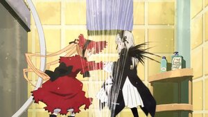 Rating: Safe Score: 0 Tags: black_hair curtains dress image indoors long_hair pair shinku suigintou twintails very_long_hair window User: admin