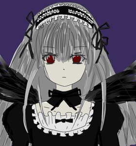 Rating: Safe Score: 0 Tags: 1girl auto_tagged bangs black_dress black_ribbon black_wings closed_mouth detached_collar dress eyebrows_visible_through_hair frills hairband image long_hair long_sleeves looking_at_viewer purple_background red_eyes ribbon simple_background solo suigintou upper_body wings User: admin