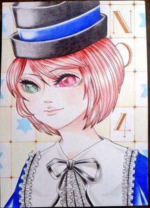 Rating: Safe Score: 0 Tags: 1girl auto_tagged frills hat heterochromia image looking_at_viewer marker_(medium) photo pink_hair portrait red_eyes short_hair smile solo souseiseki traditional_media User: admin