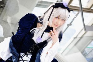 Rating: Safe Score: 0 Tags: 1girl 3d blurry blurry_background building depth_of_field dress frills gothic_lolita lolita_fashion long_hair long_sleeves photo ribbon solo suigintou white_hair User: admin