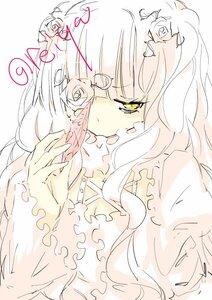 Rating: Safe Score: 0 Tags: 1girl bangs eyebrows_visible_through_hair flower hair_flower hair_ornament image kirakishou long_hair looking_at_viewer monochrome rose solo upper_body white_background white_flower yellow_eyes User: admin