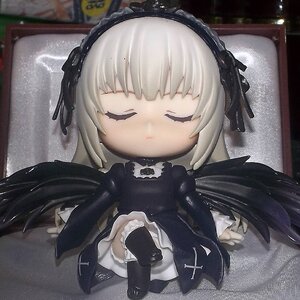 Rating: Safe Score: 0 Tags: 1girl bangs black_dress blush closed_eyes closed_mouth doll dress facing_viewer frills gothic_lolita hairband lolita_fashion long_hair long_sleeves photo signature silver_hair solo suigintou upper_body virtual_youtuber User: admin