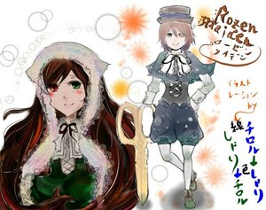 Rating: Safe Score: 0 Tags: blush boots brown_hair dress frills green_dress green_eyes hat heterochromia image long_hair long_sleeves looking_at_viewer multiple_girls pair pantyhose red_eyes short_hair siblings sisters smile souseiseki standing suiseiseki twins very_long_hair User: admin