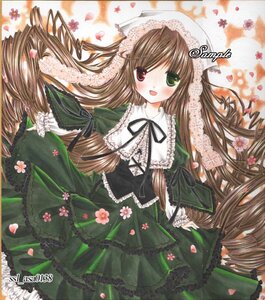 Rating: Safe Score: 0 Tags: 1girl :d artist_name blurry blurry_foreground blush brown_hair depth_of_field dress frills green_dress green_eyes heterochromia image long_hair long_sleeves looking_at_viewer open_mouth petals red_eyes ribbon smile solo suiseiseki very_long_hair User: admin