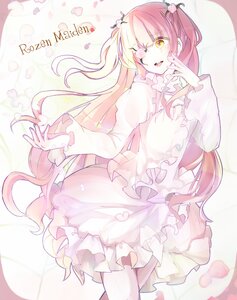 Rating: Safe Score: 0 Tags: 1girl dress eyepatch flower frills hair_flower hair_ornament heart image kirakishou long_hair long_sleeves one_eye_closed open_mouth pantyhose pink_hair smile solo striped twintails vertical-striped_legwear vertical_stripes very_long_hair yellow_eyes User: admin