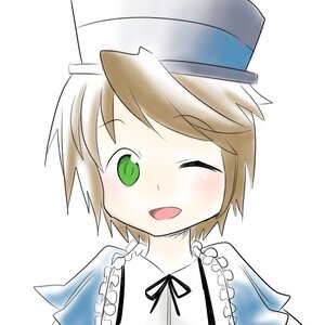 Rating: Safe Score: 0 Tags: 1girl ;d blue_headwear blush frills green_eyes hat image one_eye_closed open_mouth ribbon short_hair simple_background smile solo souseiseki striped white_background User: admin